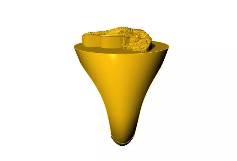 Elephant Face Pendent   3D print model_13