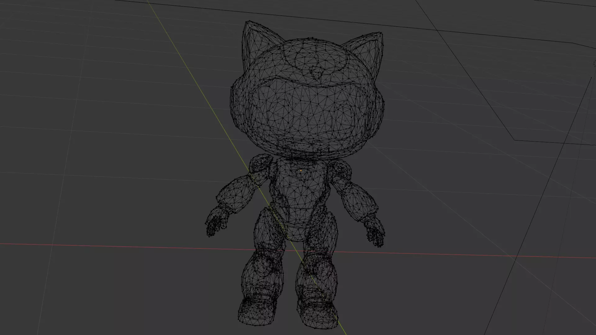 Low-Poly Pink Robot Cat Girl 13k Faces Low-poly 3D model_4