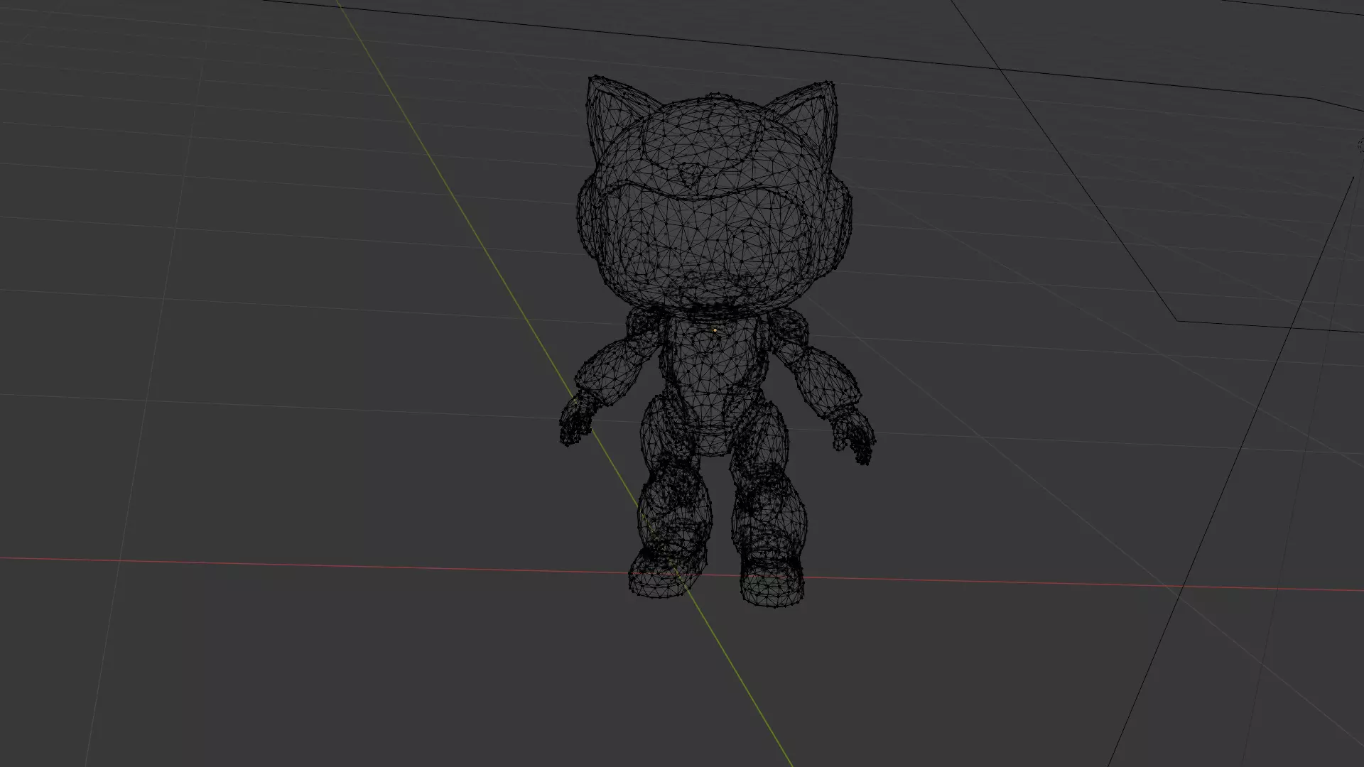 Low-Poly Pink Robot Cat Girl 13k Faces Low-poly 3D model_7