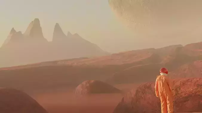 Astronaut on Mars
