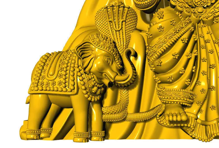 Mahalaxmi 3D idol 3D print model_9