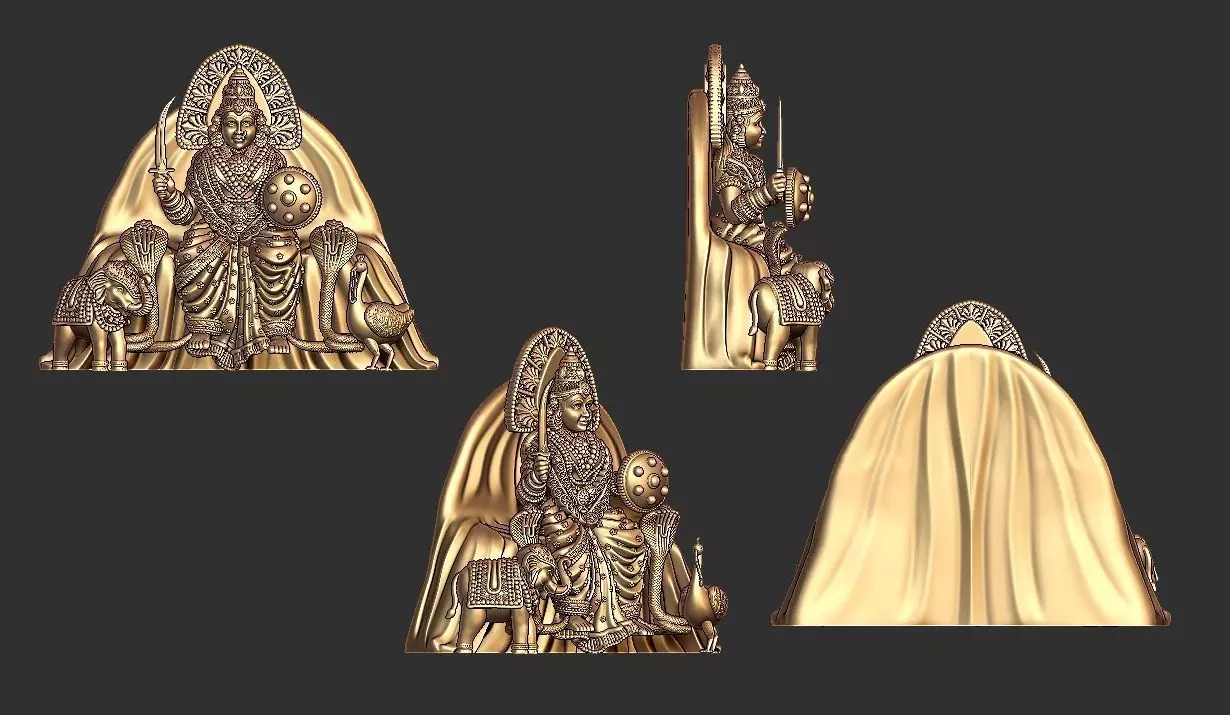 Mahalaxmi 3D idol 3D print model_0