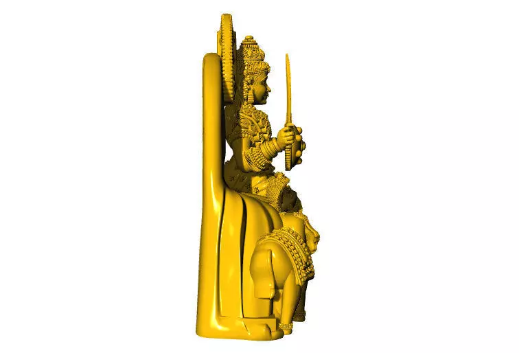 Mahalaxmi 3D idol 3D print model_6