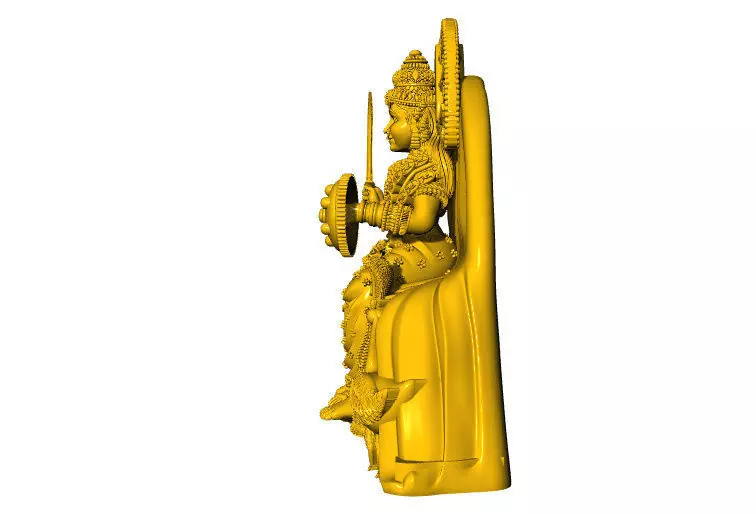 Mahalaxmi 3D idol 3D print model_7