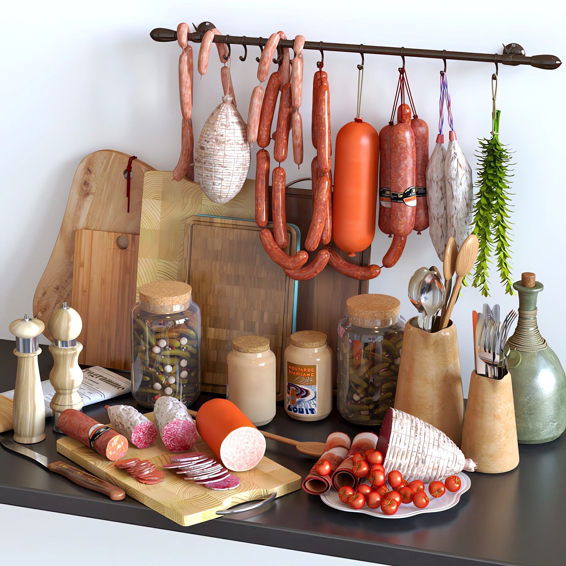 Chez Le Charcutier 3D model_1