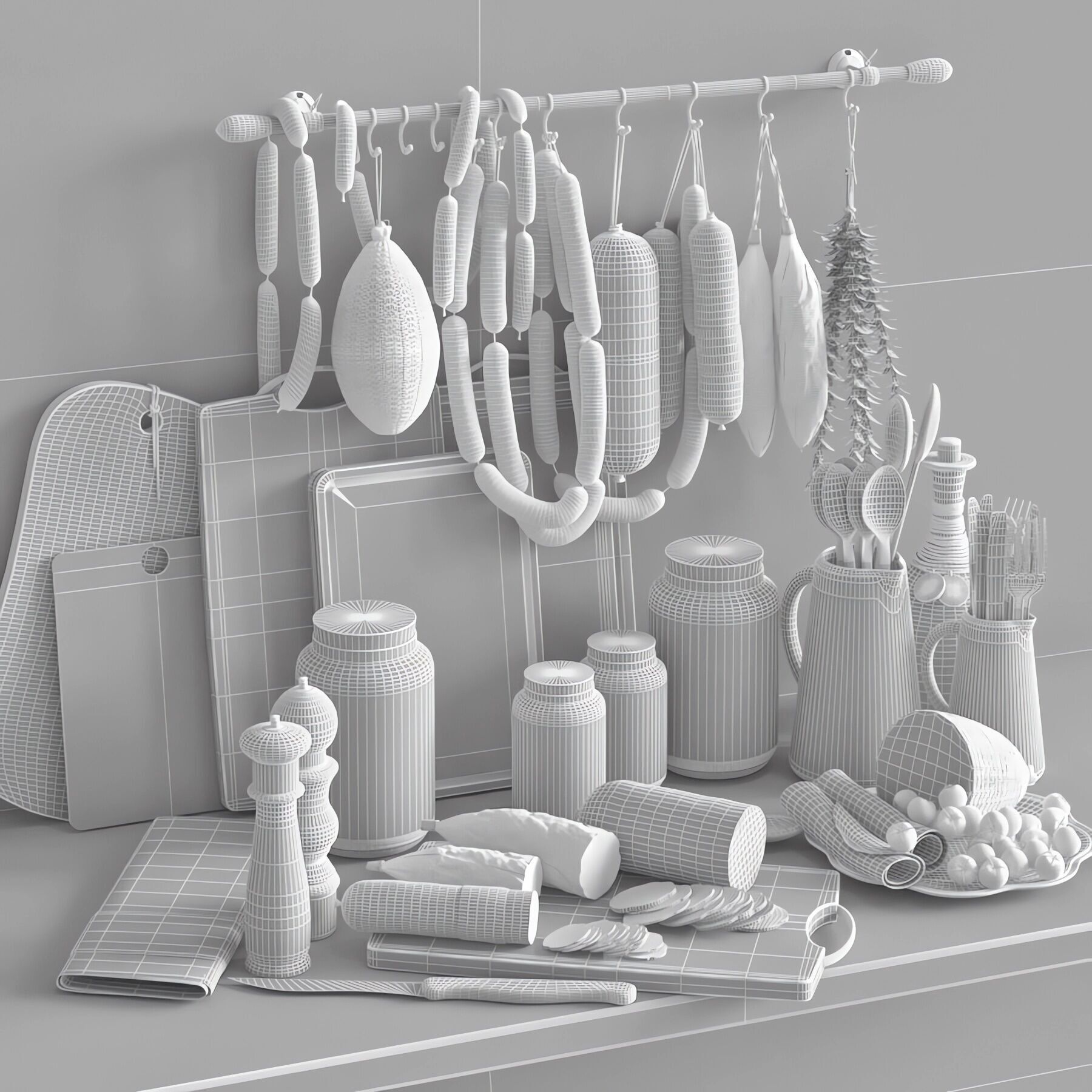 Chez Le Charcutier 3D model_2