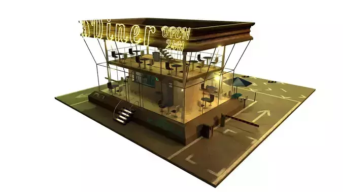 Bokanov diner 3D model