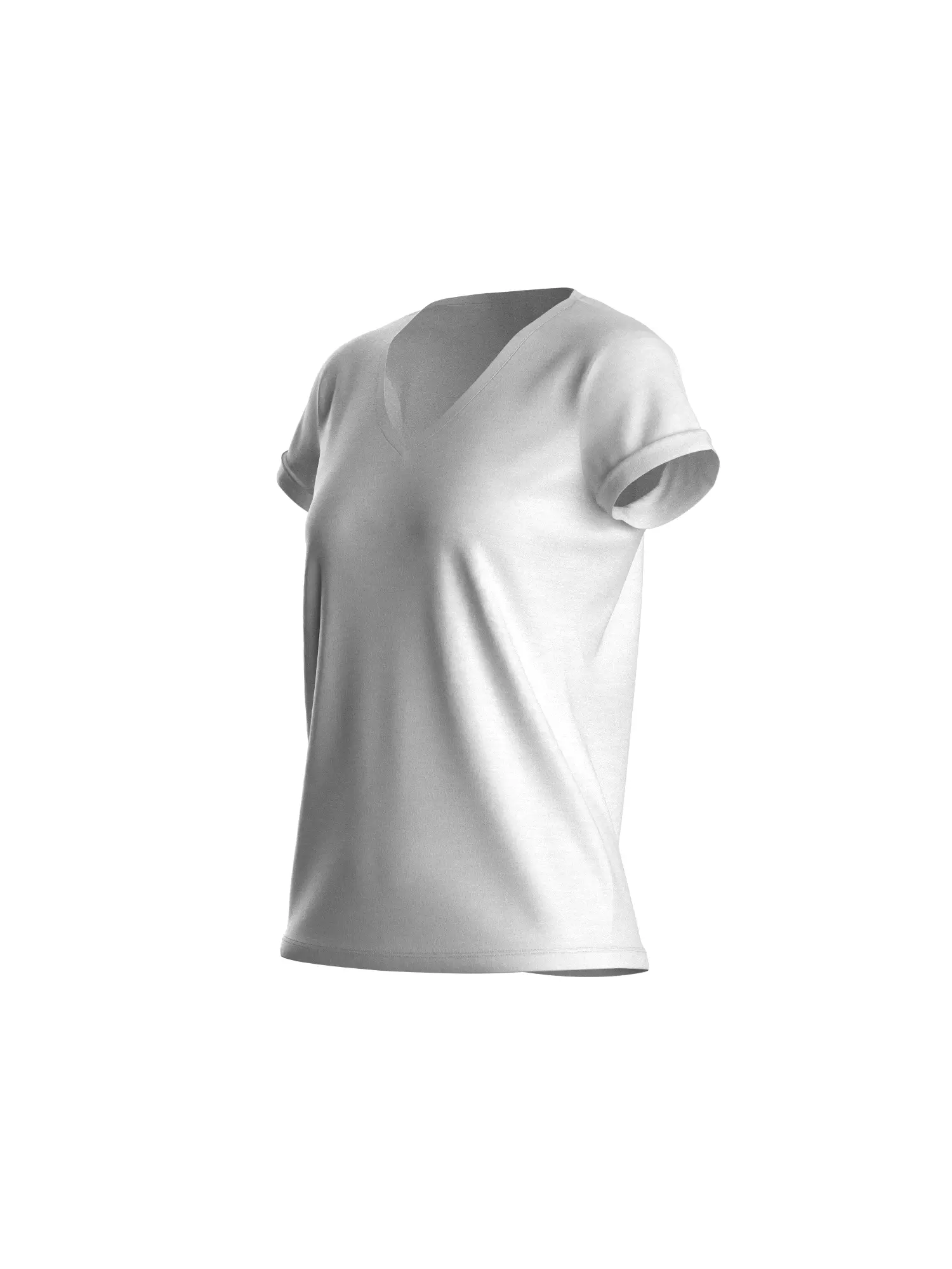 Female Tshirt 3D model_13