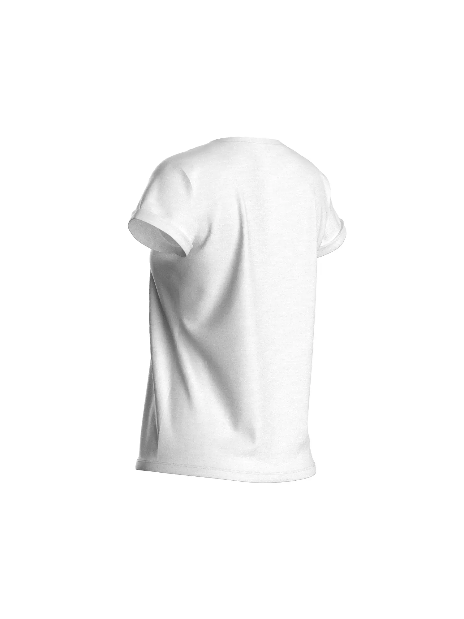 Female Tshirt 3D model_8