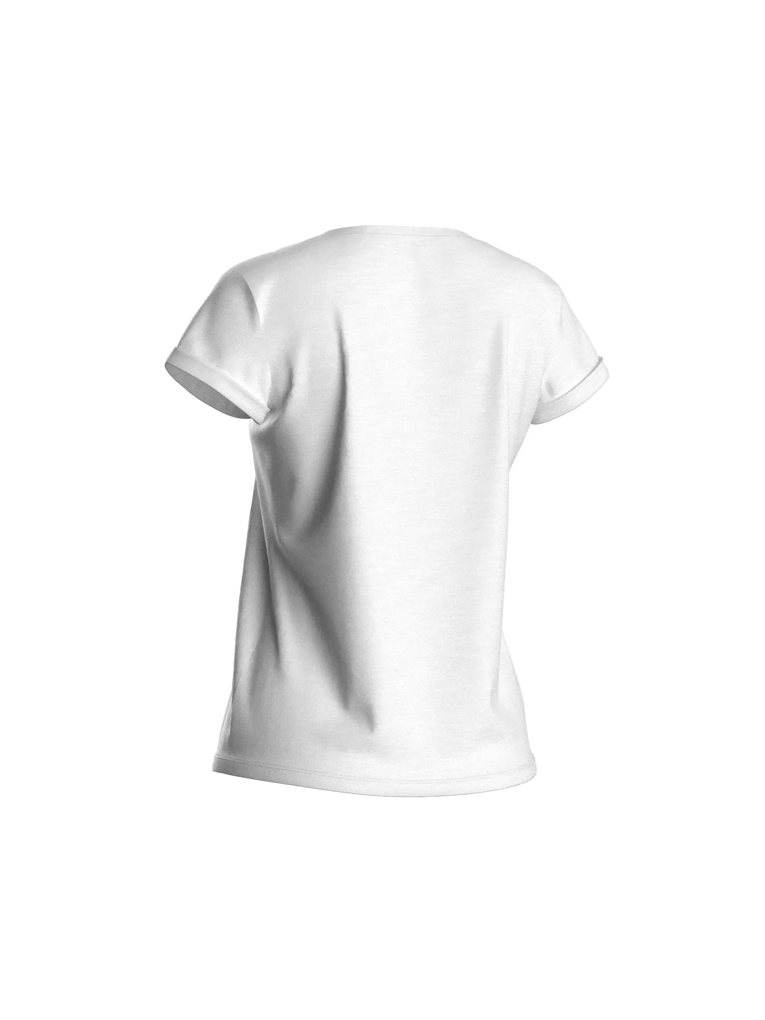 Female Tshirt 3D model_11