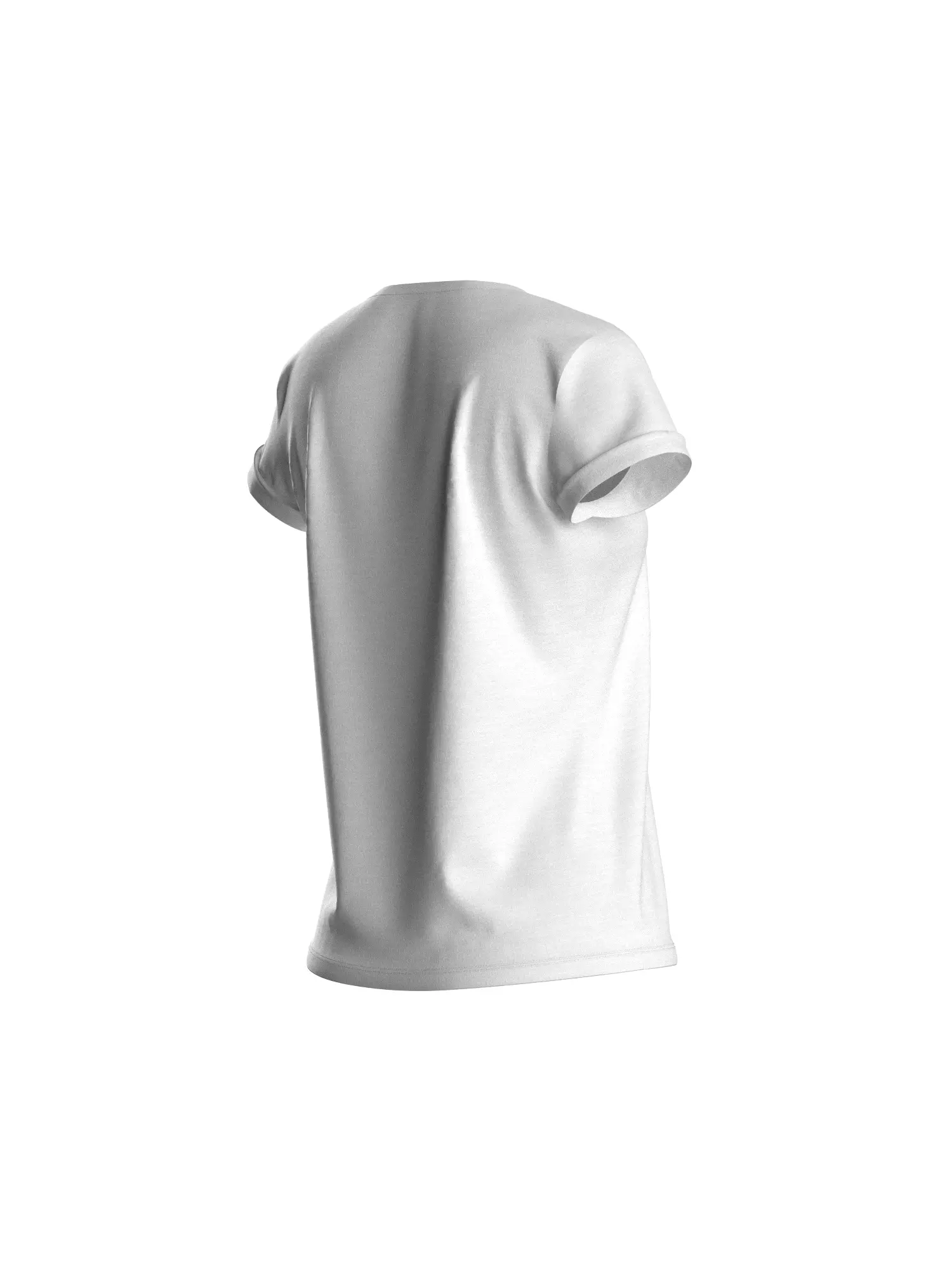 Female Tshirt 3D model_5