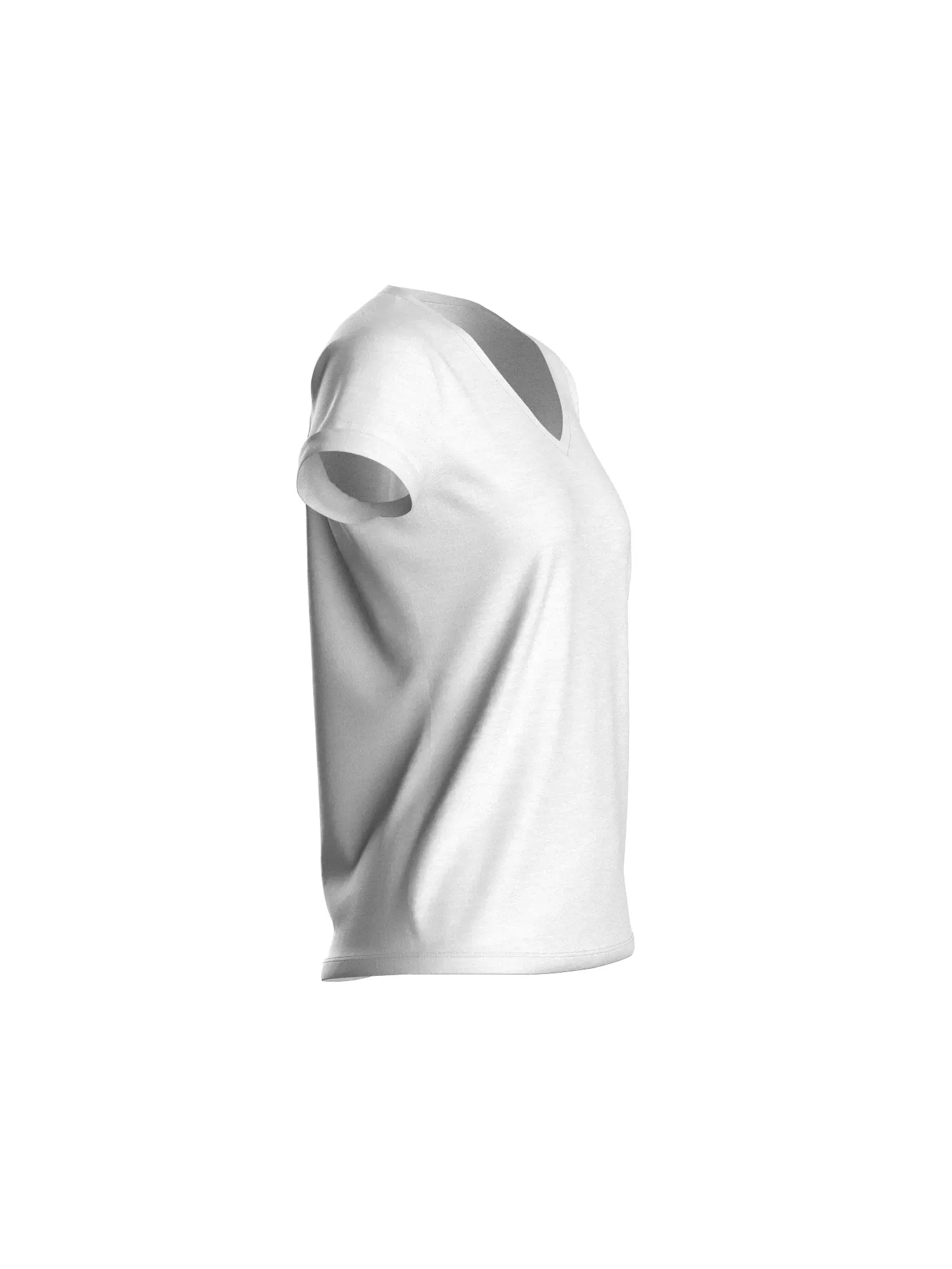 Female Tshirt 3D model_3