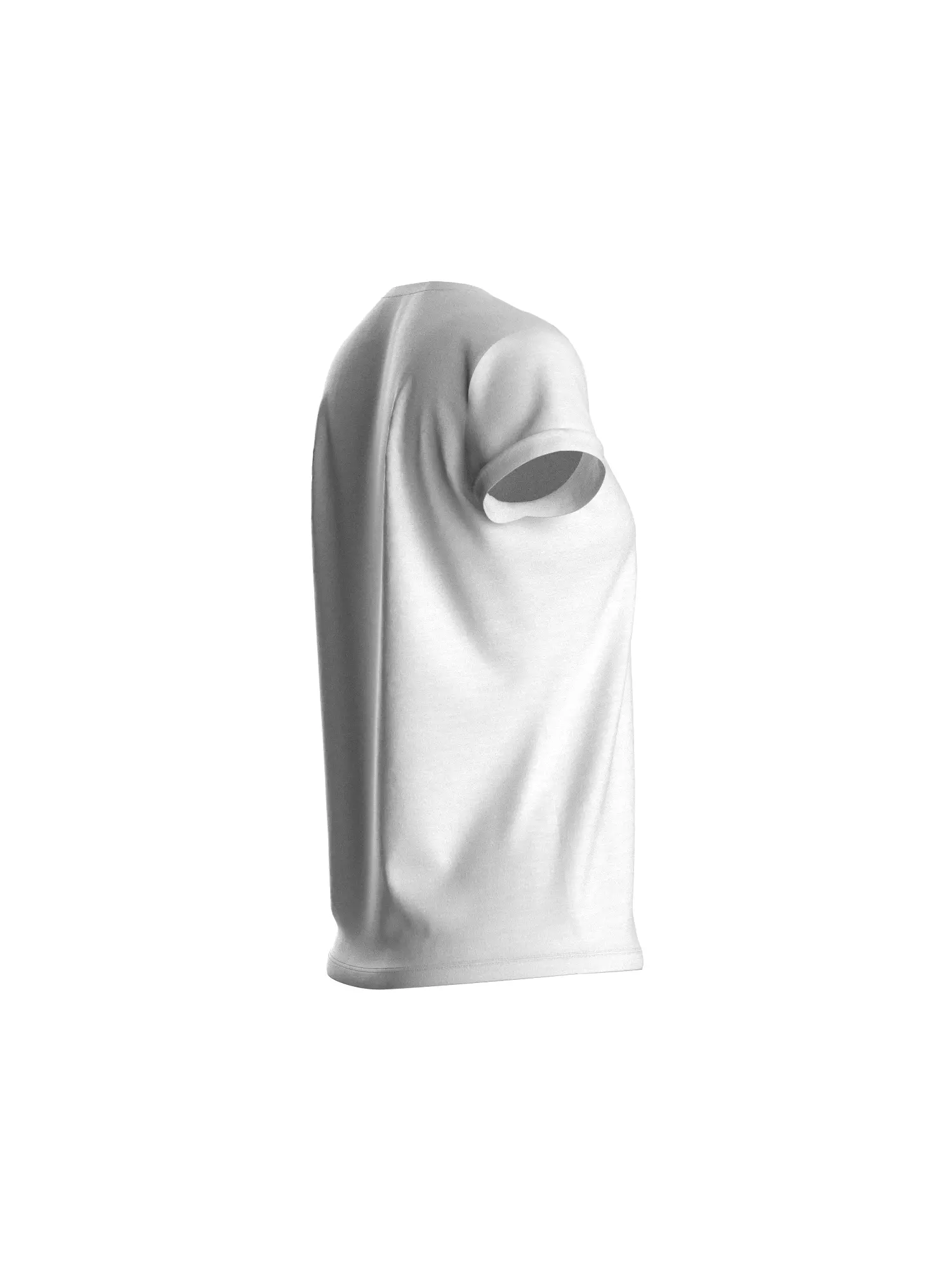 Female Tshirt 3D model_7