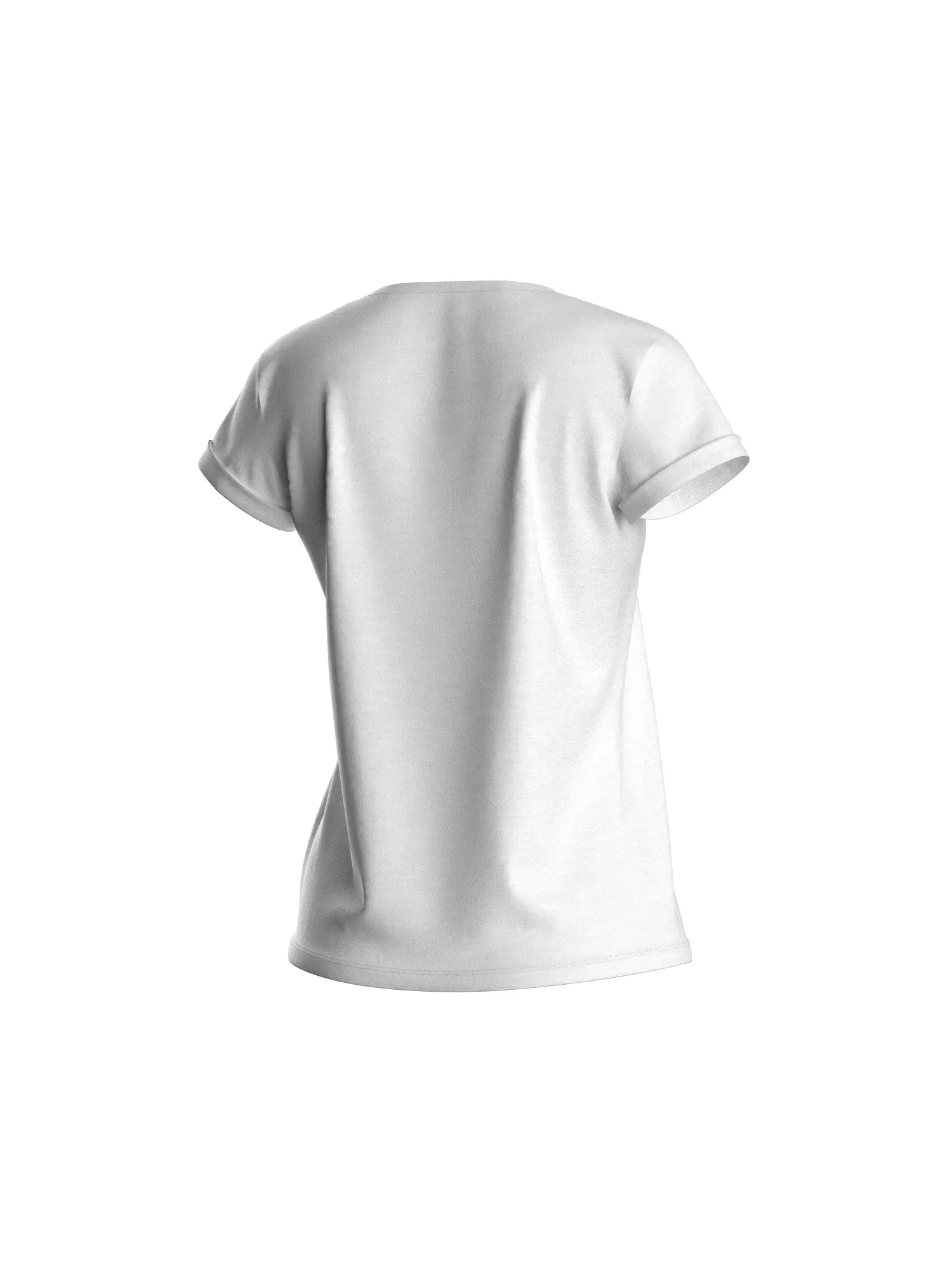 Female Tshirt 3D model_6
