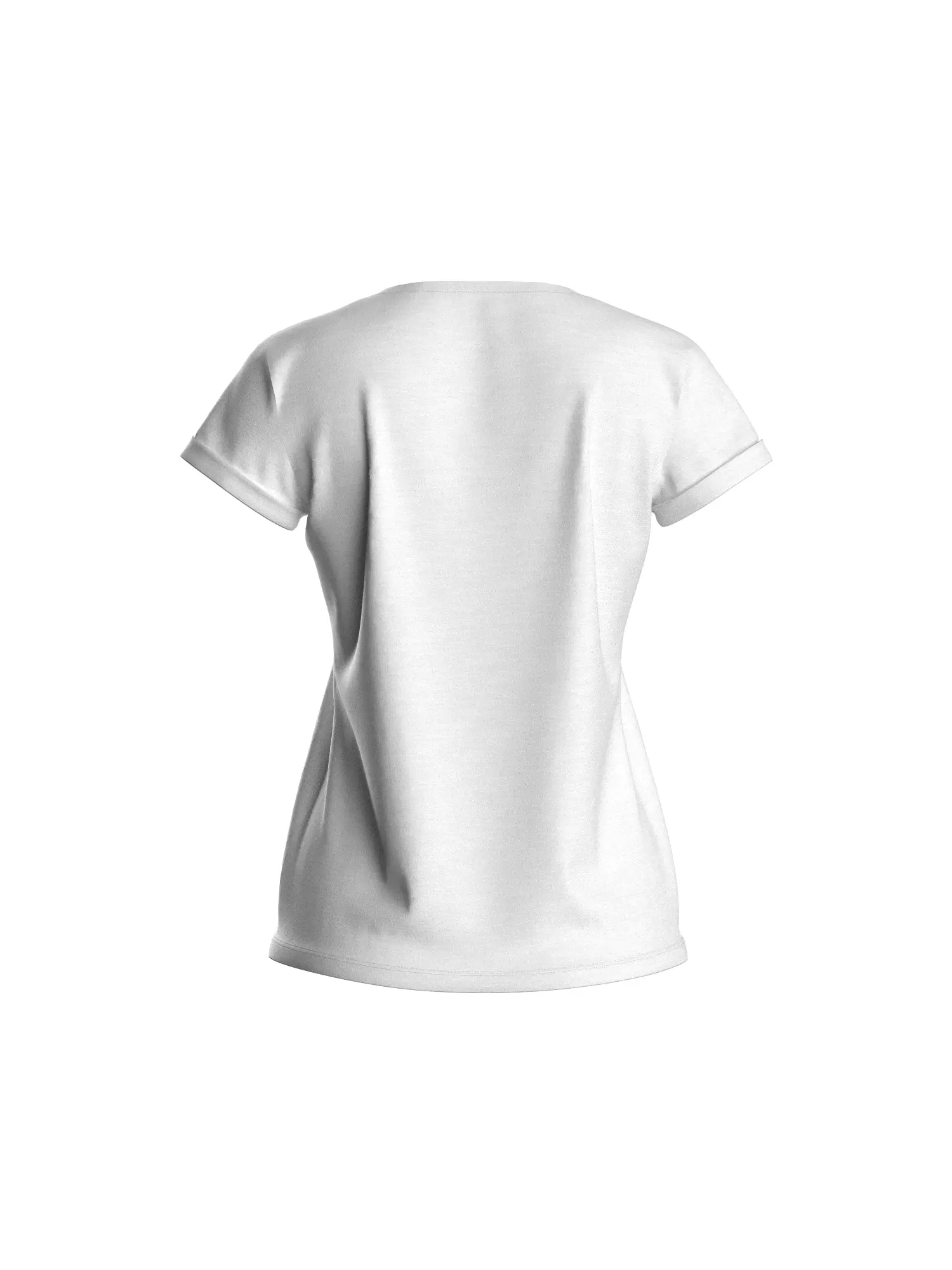 Female Tshirt 3D model_14