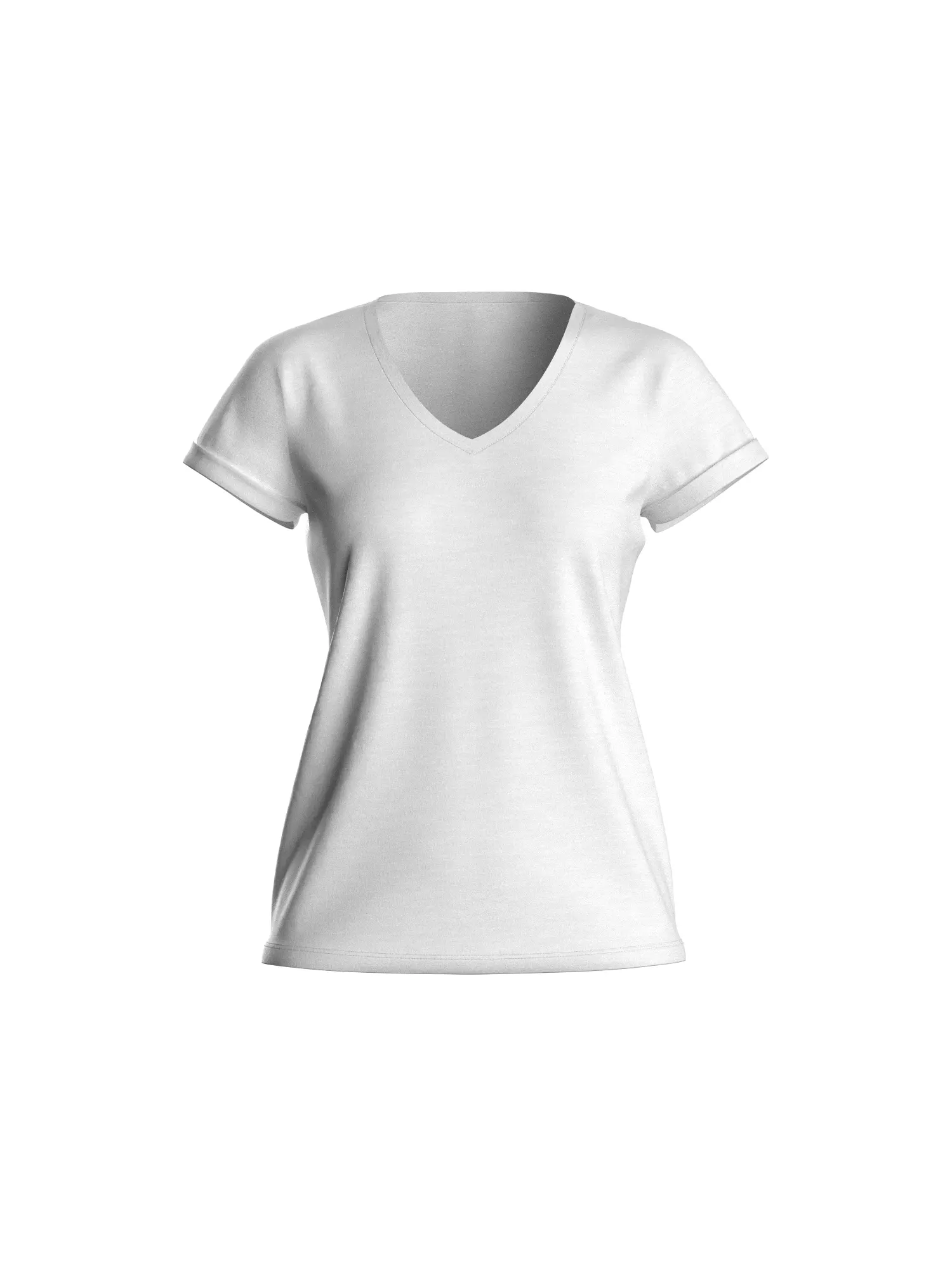 Female Tshirt 3D model_10