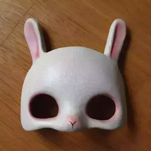 Minimal Rabbit Stylized Bunny Mask toy 3D print model