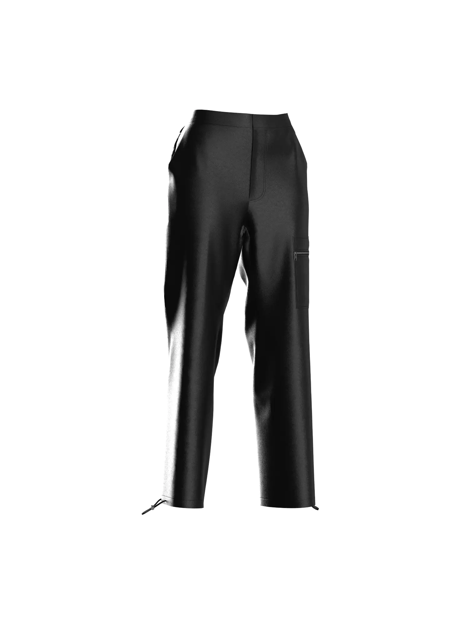 Female Leather Pant 3D model_1