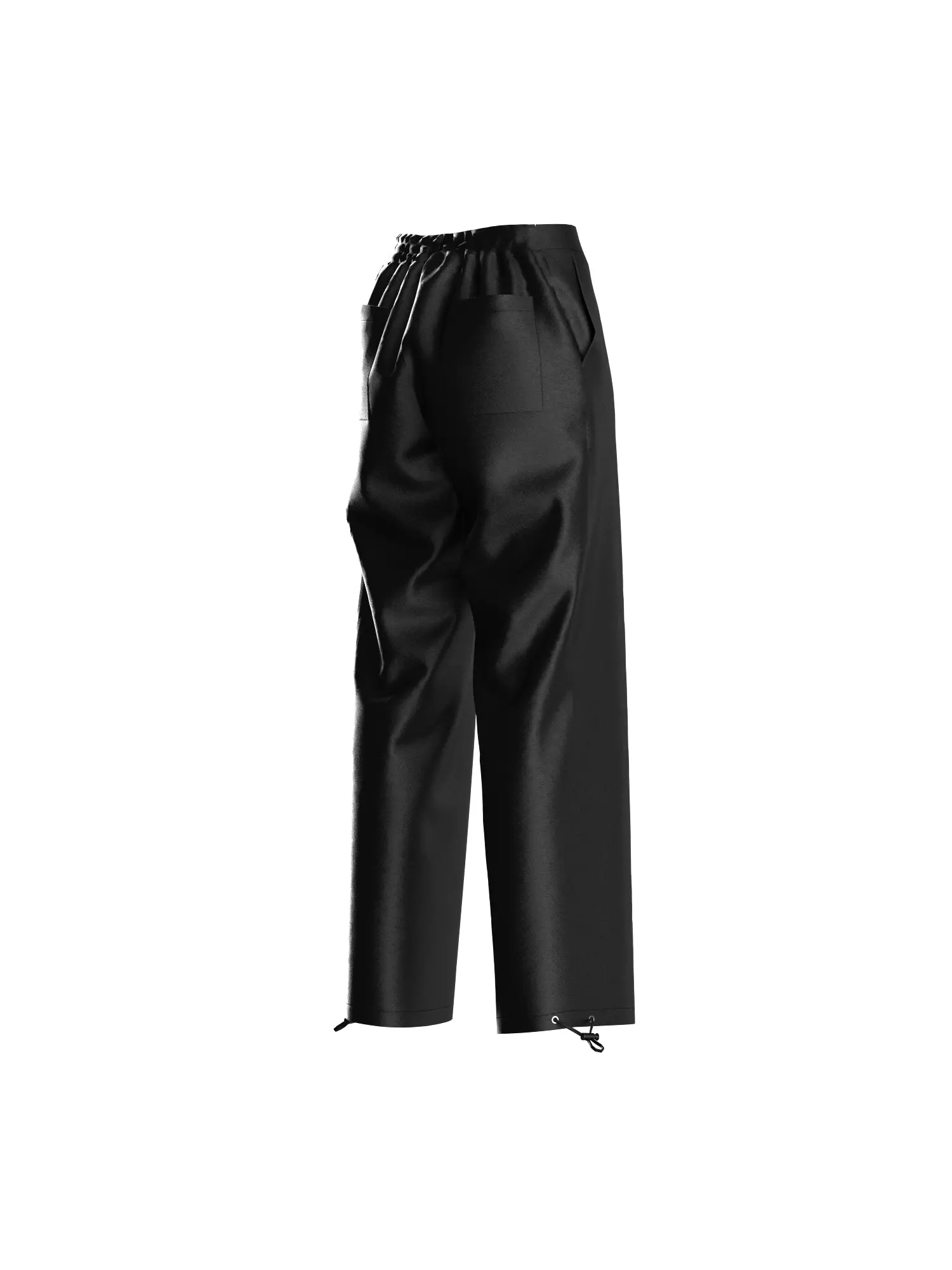 Female Leather Pant 3D model_3