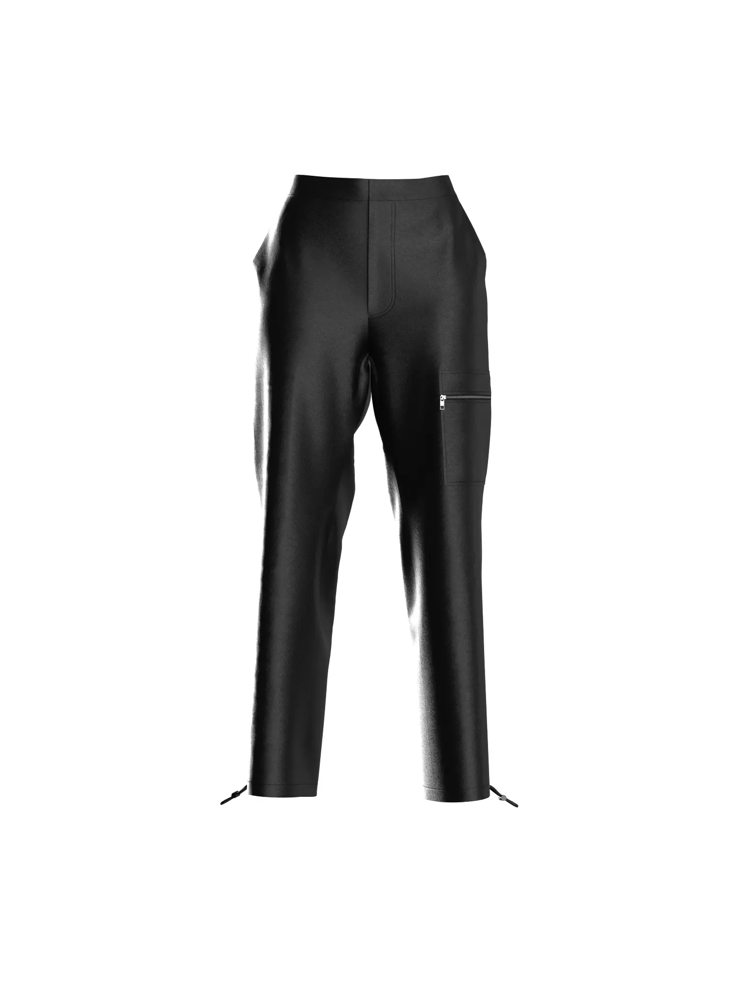 Female Leather Pant 3D model_4