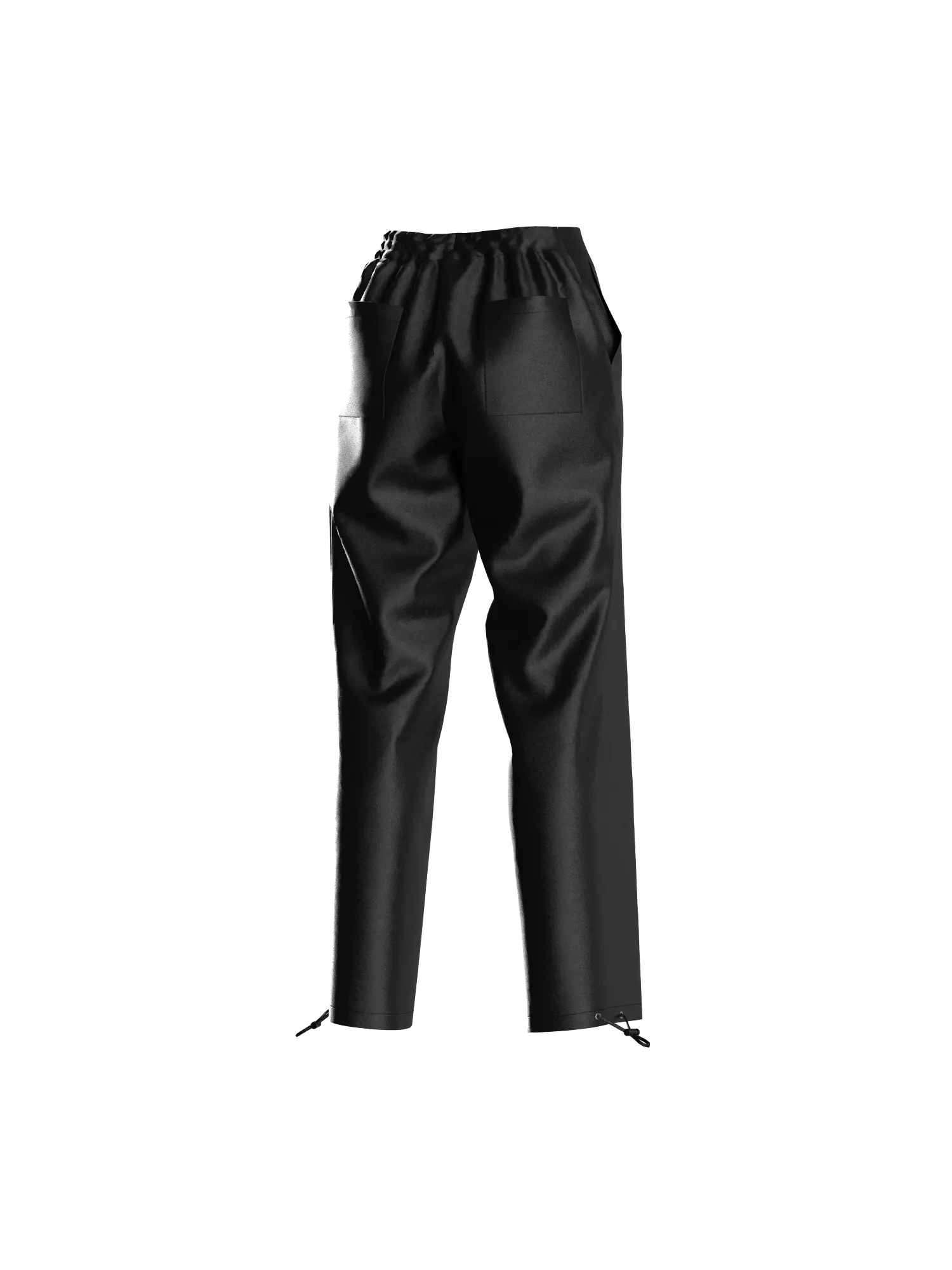 Female Leather Pant 3D model_6