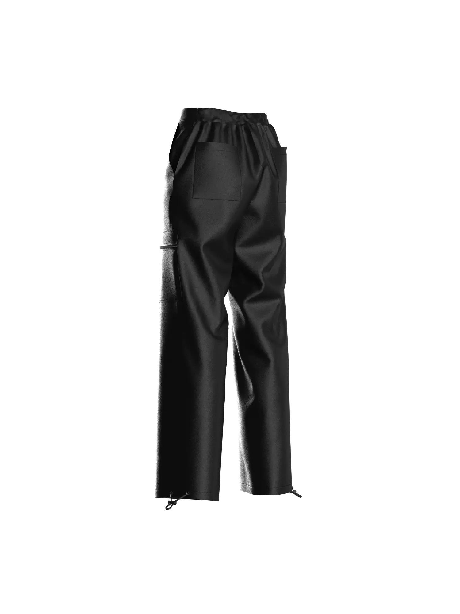 Female Leather Pant 3D model_8