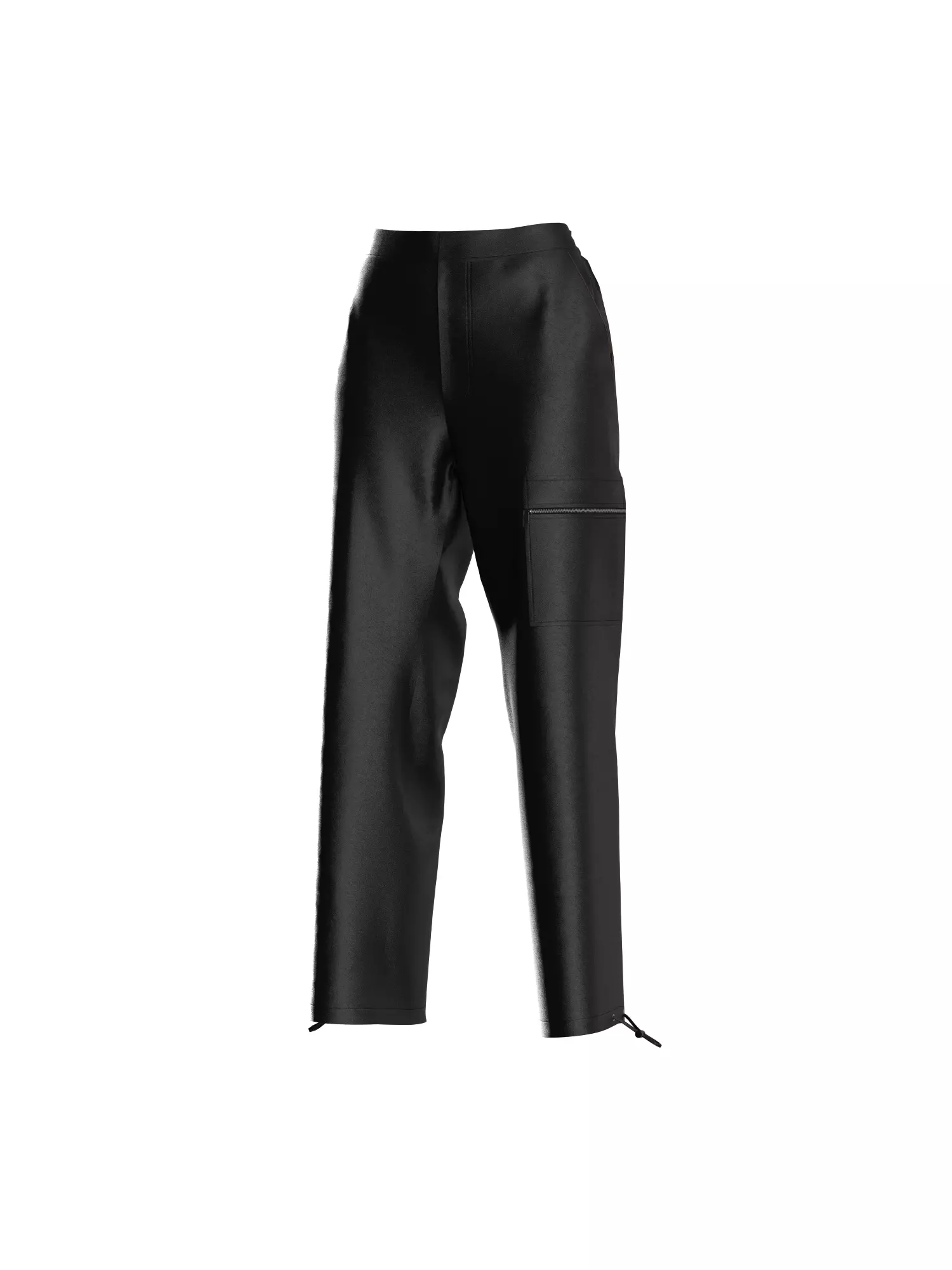 Female Leather Pant 3D model_16