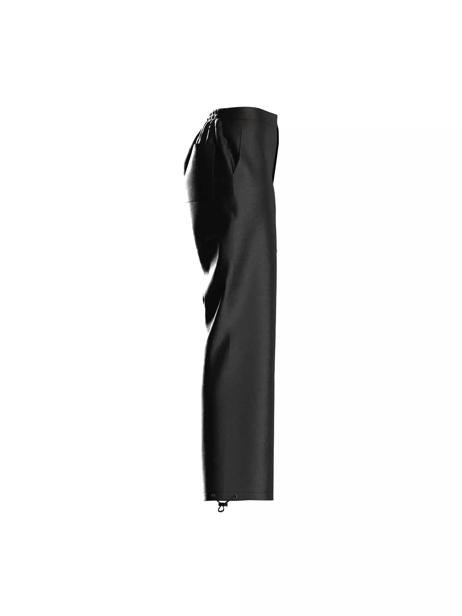 Female Leather Pant 3D model_2