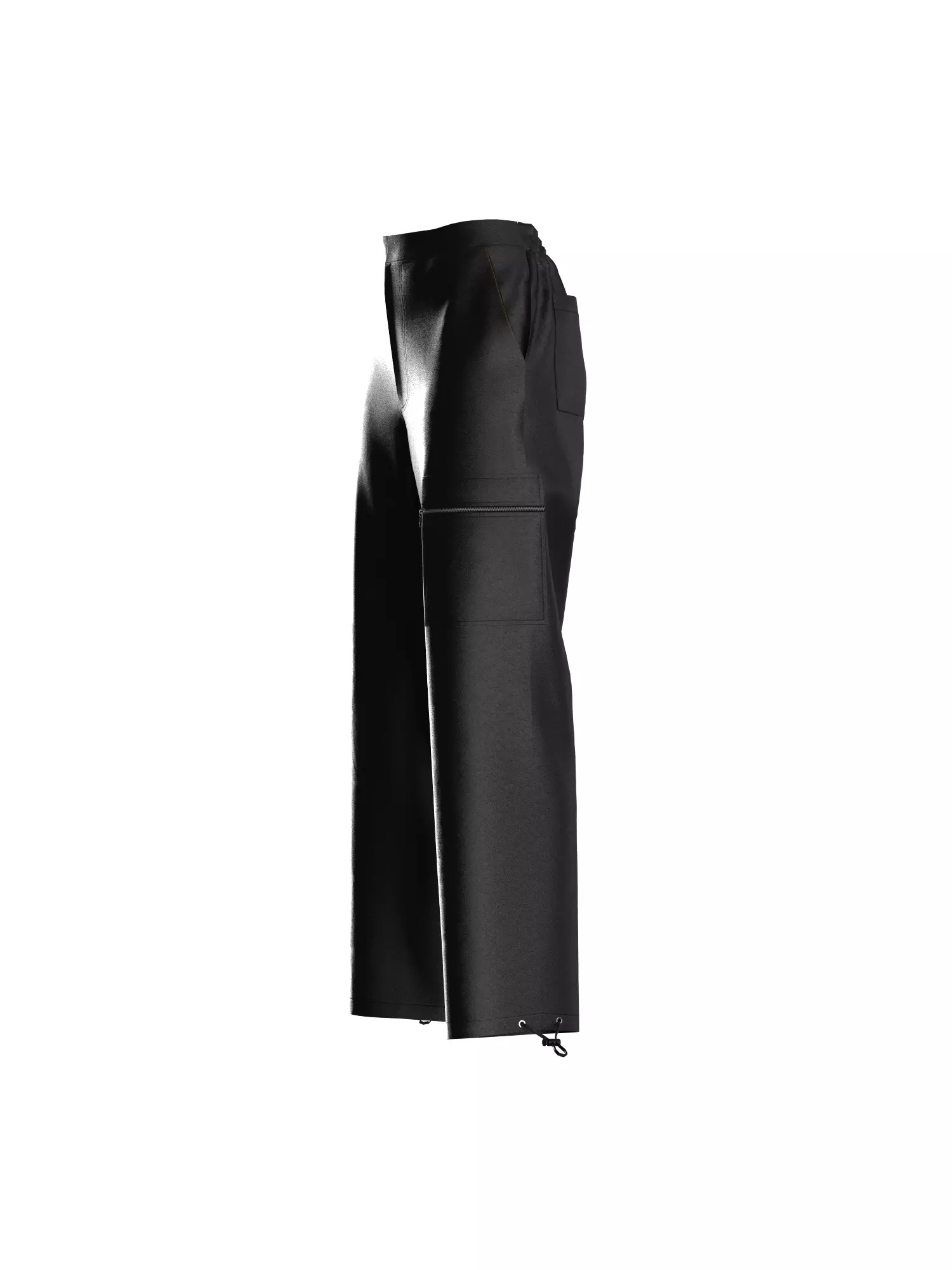 Female Leather Pant 3D model_15