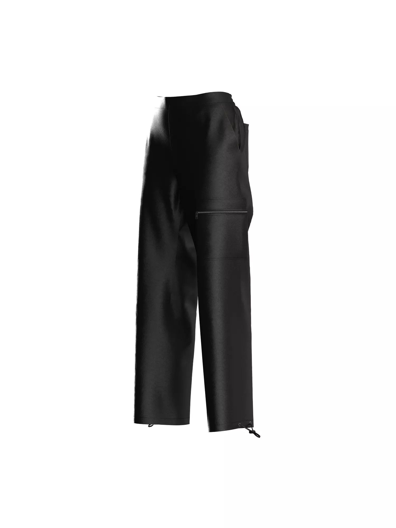 Female Leather Pant 3D model_12