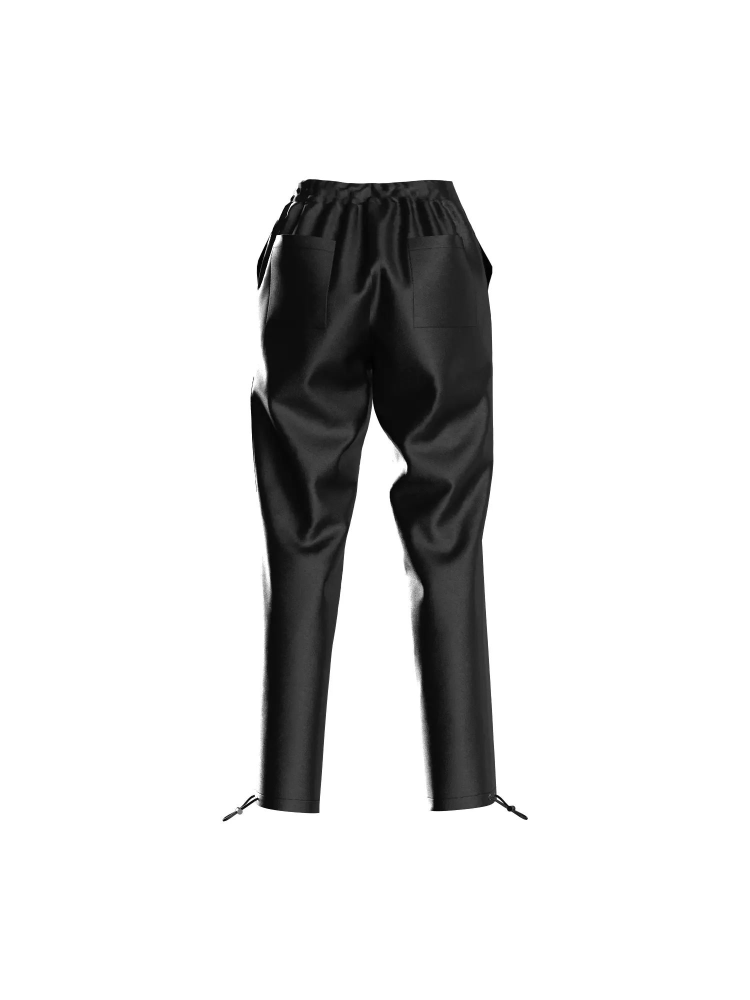 Female Leather Pant 3D model_10