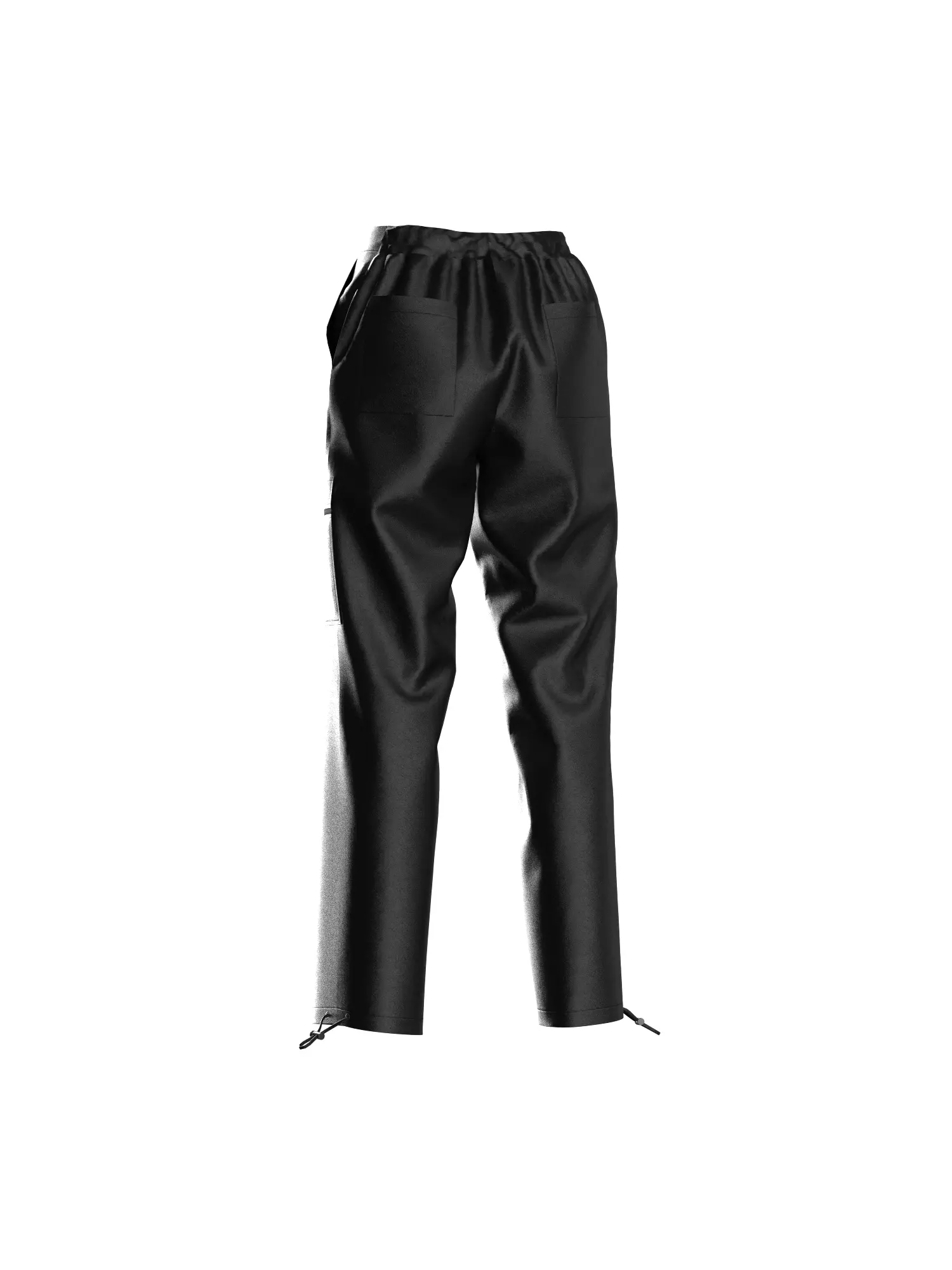 Female Leather Pant 3D model_9
