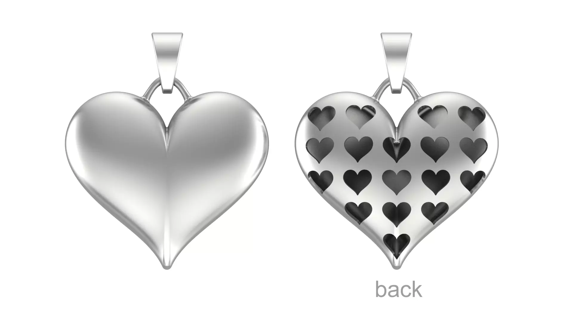 Heart Pendant Fusion 3D print model_5