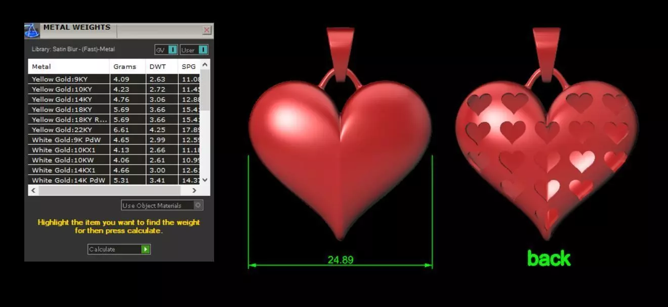 Heart Pendant Fusion 3D print model_2
