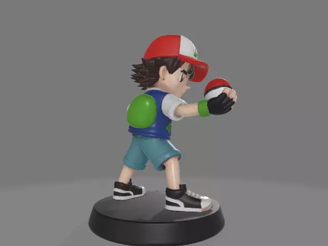 Ash Ketchum PokEmon Trainer Figurine 3D print model_2