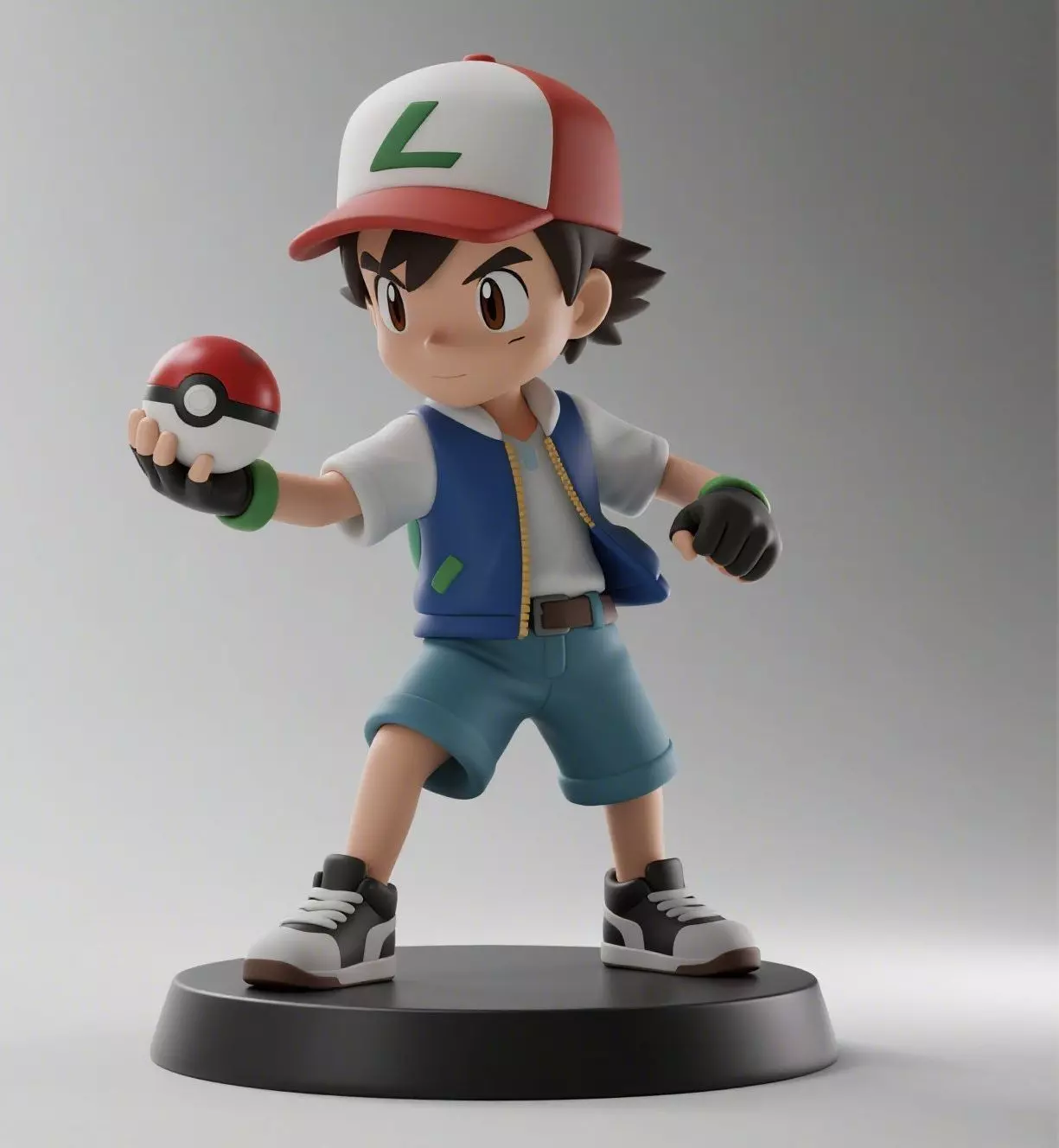 Ash Ketchum PokEmon Trainer Figurine 3D print model_0