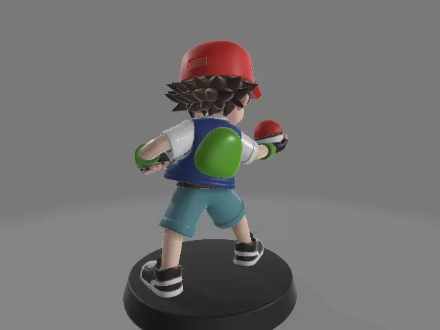 Ash Ketchum PokEmon Trainer Figurine 3D print model_4