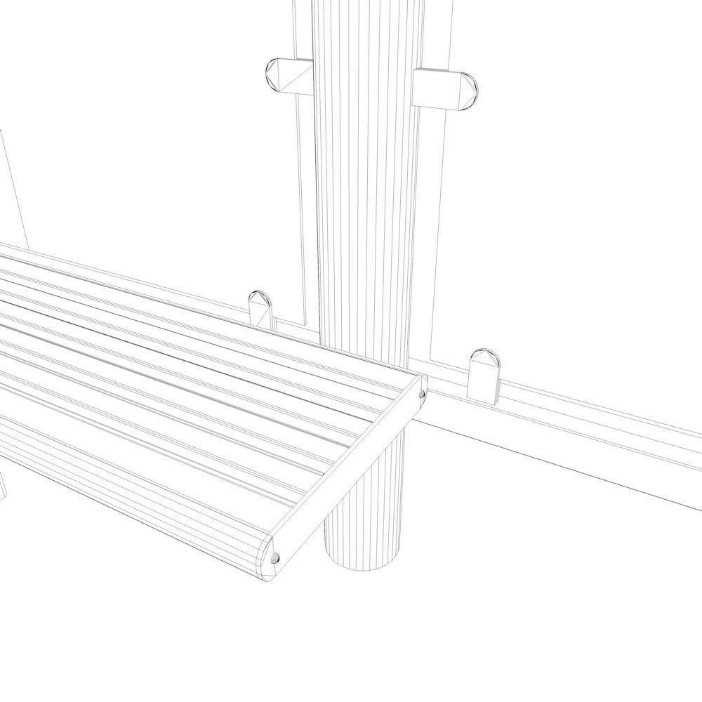 Bus Stop Low-poly 3D model_10