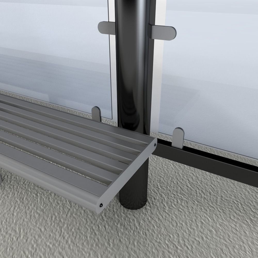 Bus Stop Low-poly 3D model_6