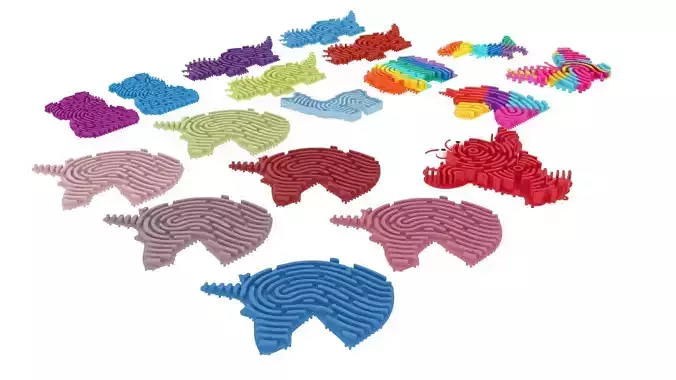 Animal Sensory Activity Fidget Boards Set