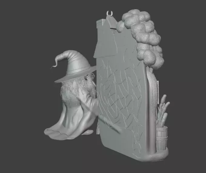 Wizard and Magic House Fantasy Miniature  3D print model_5
