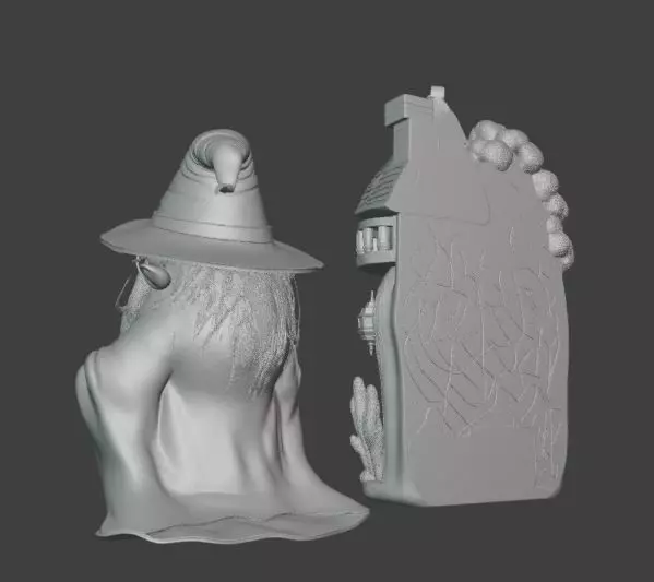 Wizard and Magic House Fantasy Miniature  3D print model_4