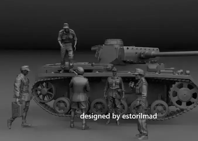 WW2 PACK SOLDIER PANZER TANK DRIVER PANZER iii AFRIKA KORPS