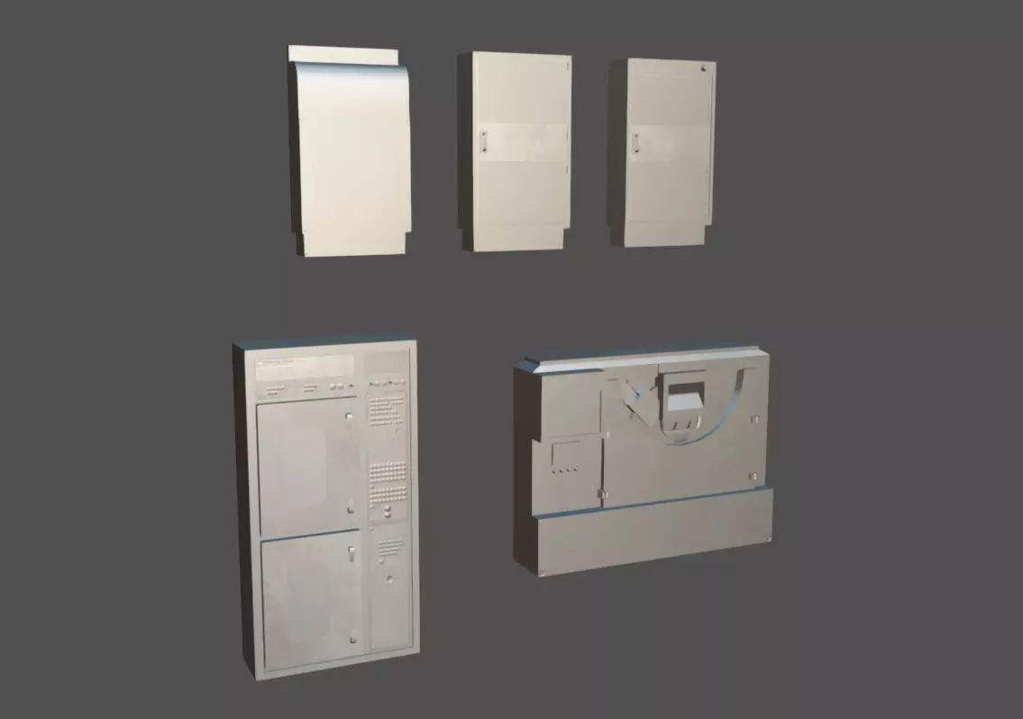 Retro Computers Low-poly 3D model_7