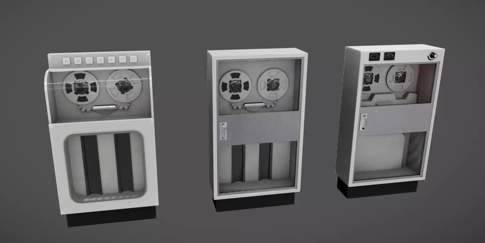 Retro Computers Low-poly 3D model_4
