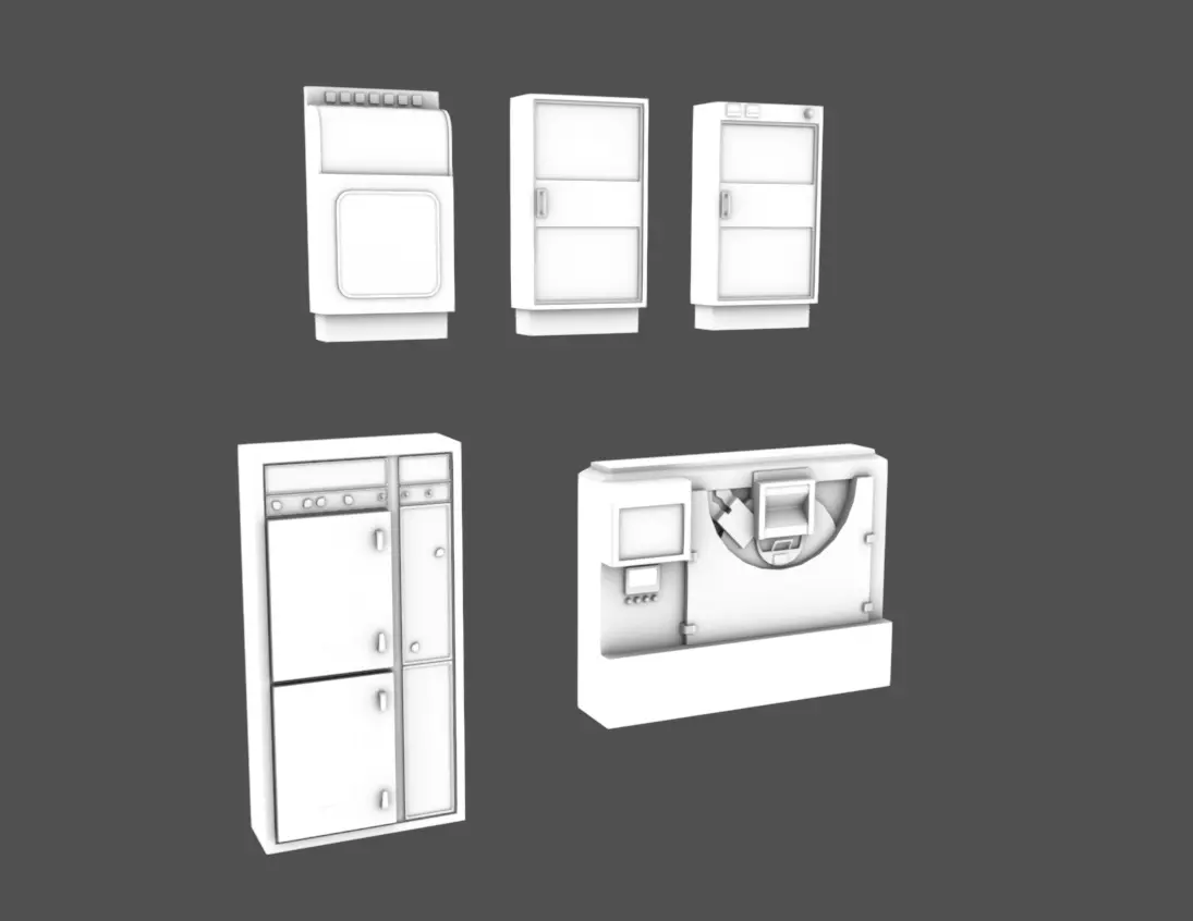 Retro Computers Low-poly 3D model_8