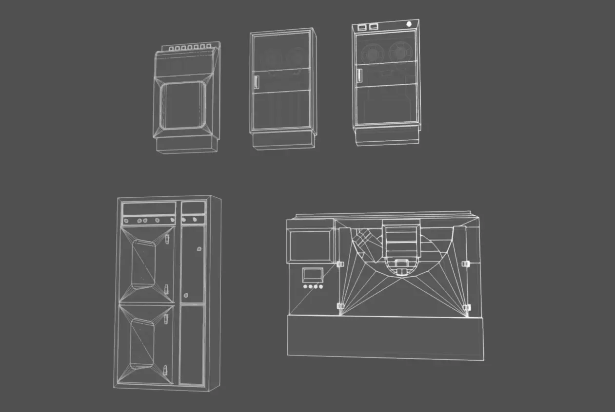 Retro Computers Low-poly 3D model_9