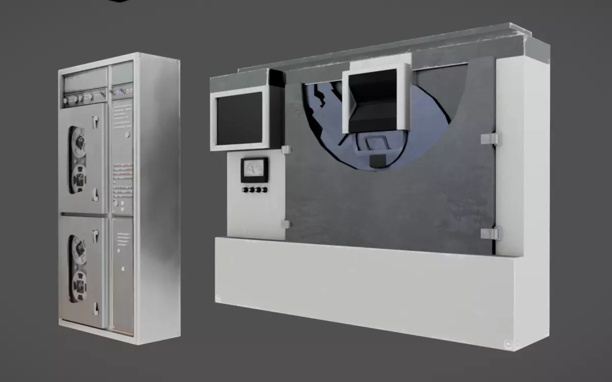 Retro Computers Low-poly 3D model_6