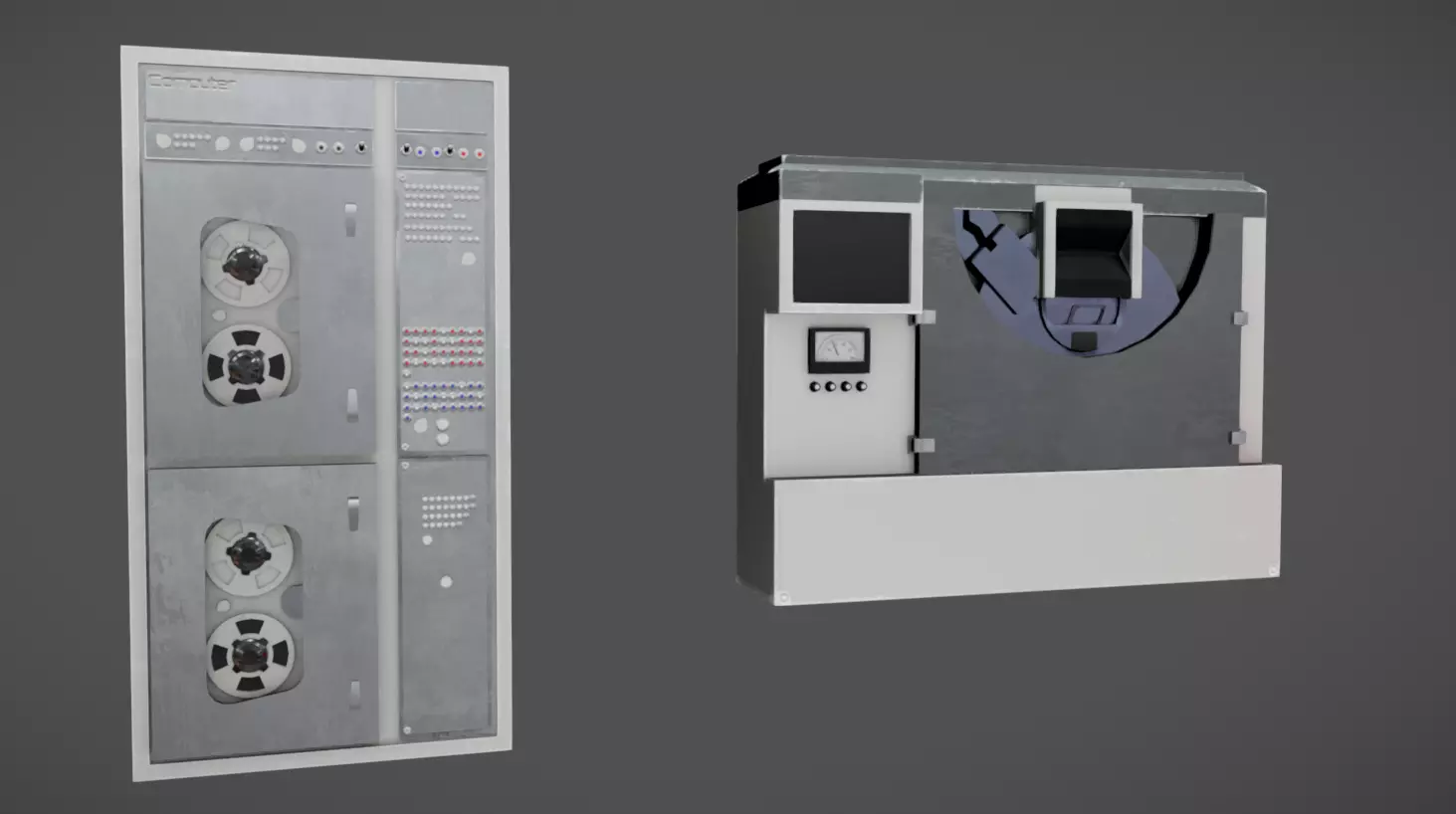 Retro Computers Low-poly 3D model_5