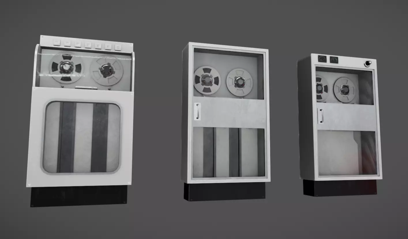 Retro Computers Low-poly 3D model_3